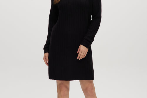 Black Mock neck sweater dress