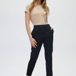 Black Classic Straight Pants front