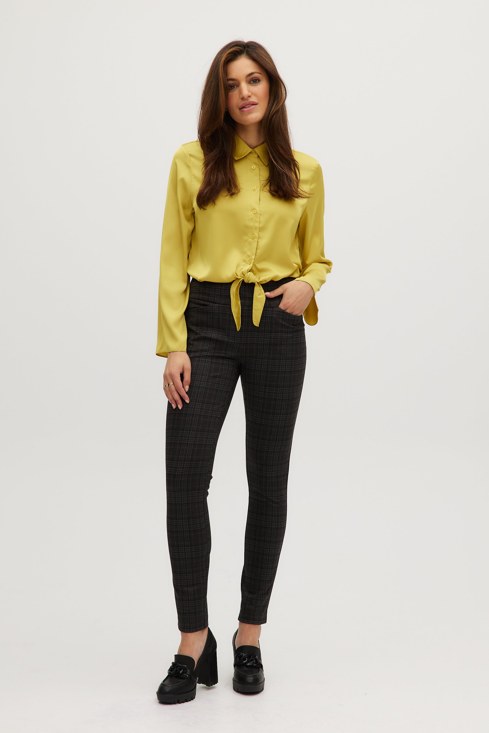Buy Cotton Viscose Straight Pants- Bumble Bee Yellow by Designer ABHISHTI  for Women online at Kaarimarket.com