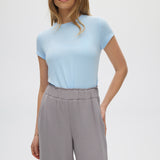 Gray Fluid Wide-Leg Pants front 2