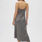 Sea Salt Asymmetrical Draped Dress back