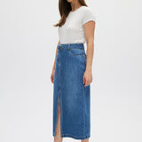 Denim Style Midi Skirt side