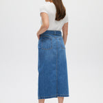 Denim Style Midi Skirt back