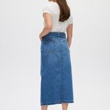 Denim Style Midi Skirt back