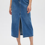 Denim Style Midi Skirt close up