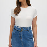 Denim Style Midi Skirt front 2