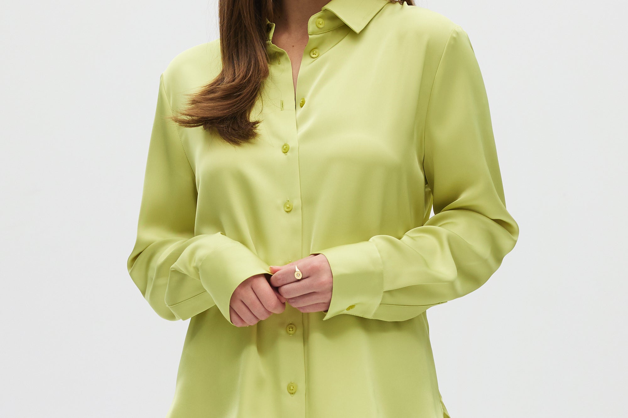 Green Essential Button-Down Shirt front