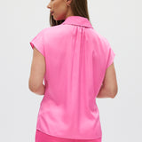 Pink Essential Sleeveless Button Down back