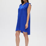 Blue Sleeveless Summer Dress side
