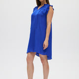 Blue Sleeveless Summer Dress side