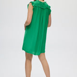Green Sleeveless Summer Dress back